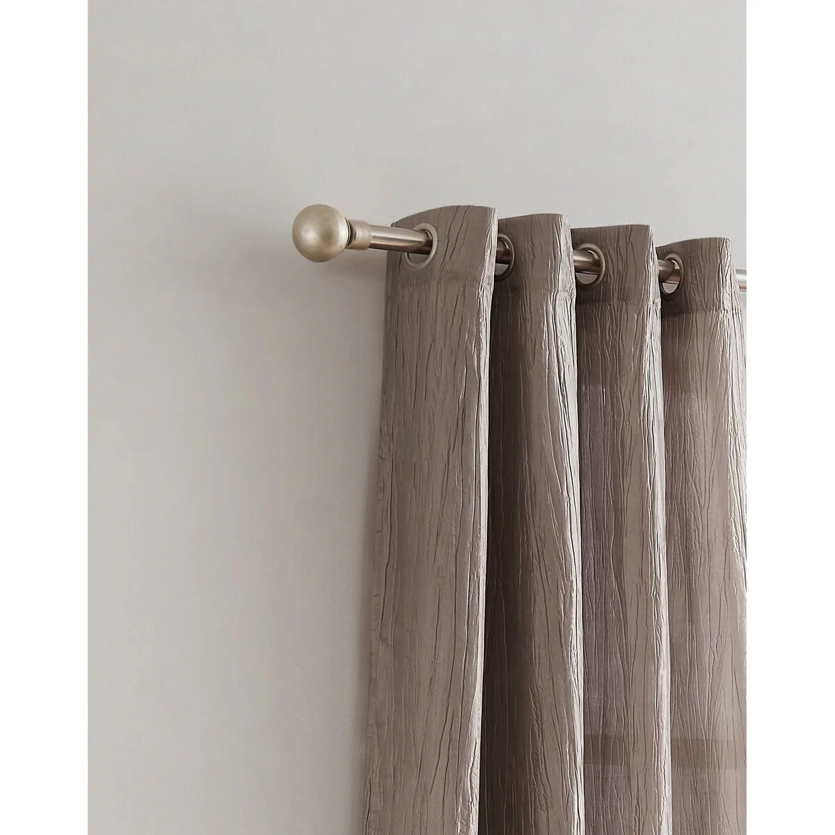 Crushed Silk Light Filtering Grommet Single Panel Extra Wide Curtains