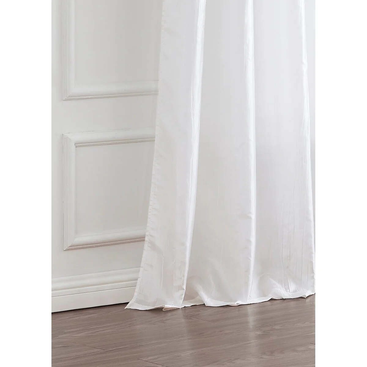 Crushed Silk Light Filtering Grommet Single Panel Extra Wide Curtains