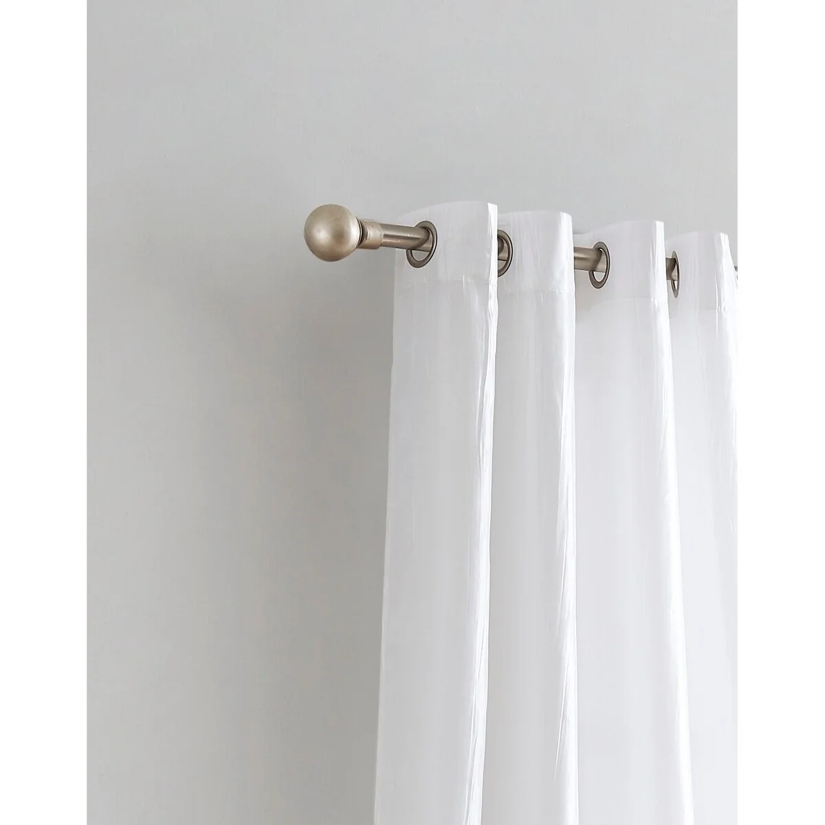 Crushed Silk Light Filtering Grommet Single Panel Extra Wide Curtains