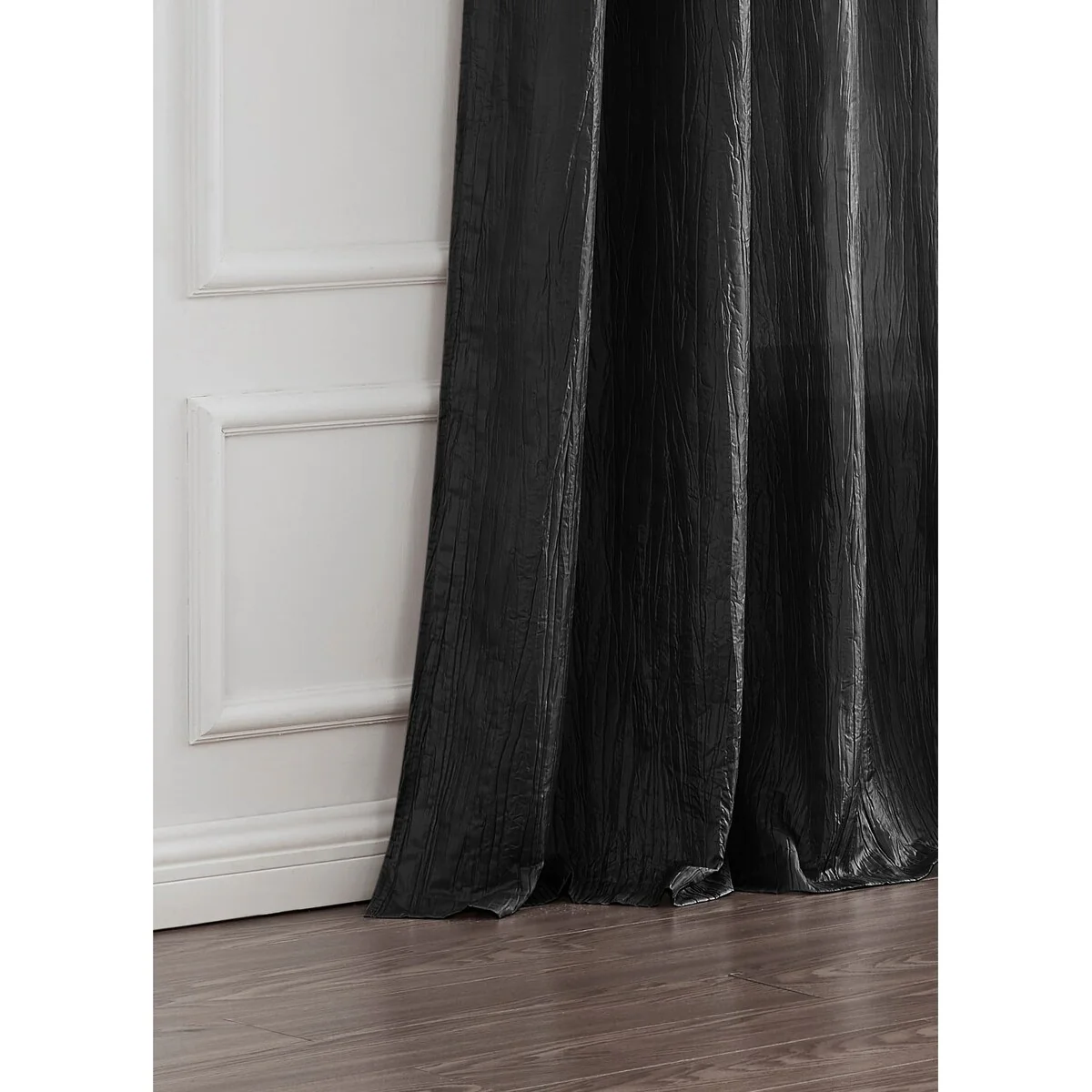 Crushed Silk Light Filtering Grommet Single Panel Extra Wide Curtains