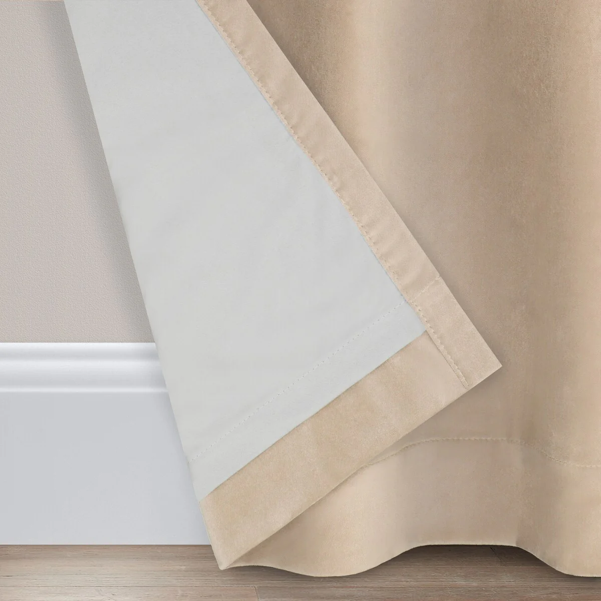 Luxury Cotton Velvet 100% Blackout Grommet Curtain Window Panel