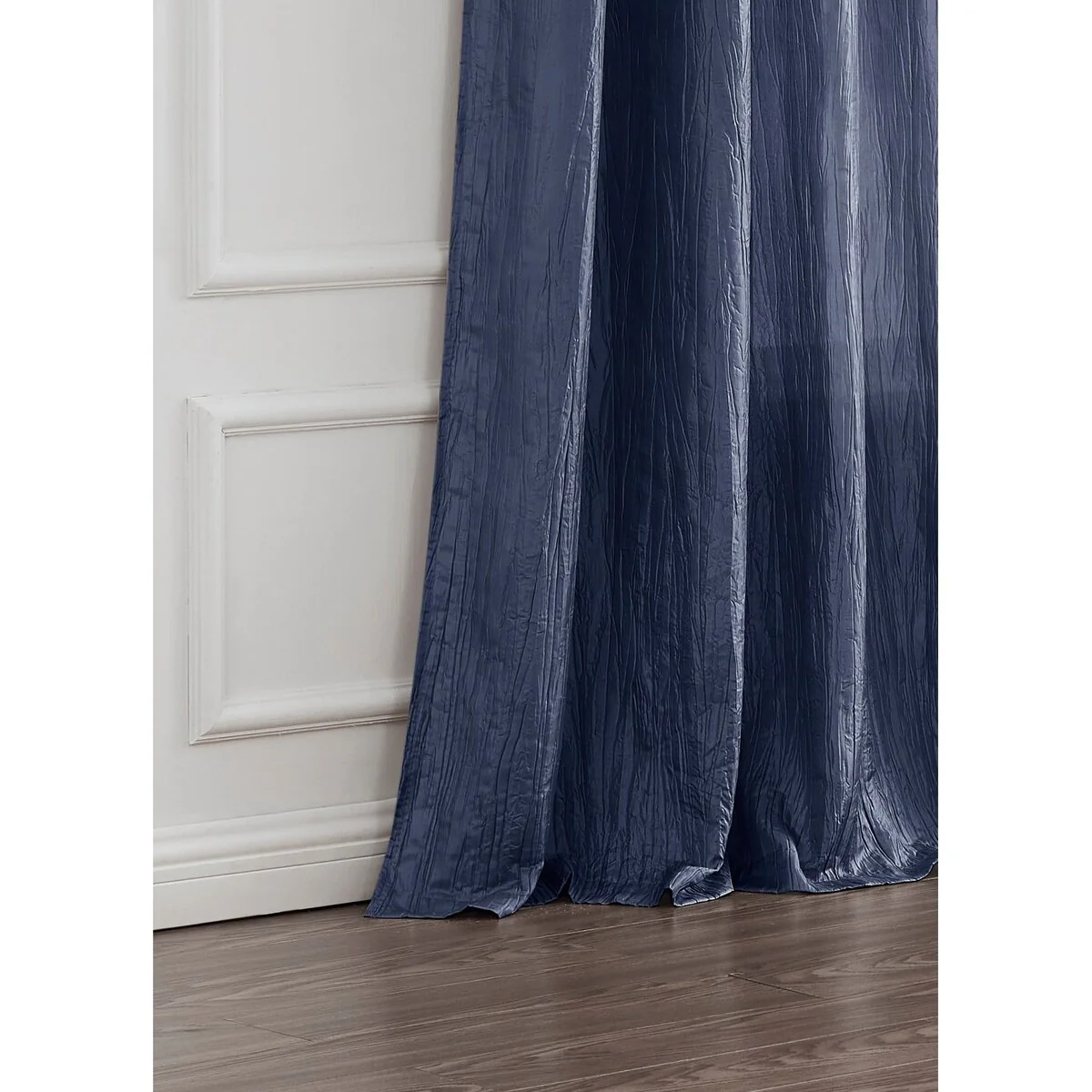 Crushed Silk Light Filtering Grommet Single Panel Extra Wide Curtains