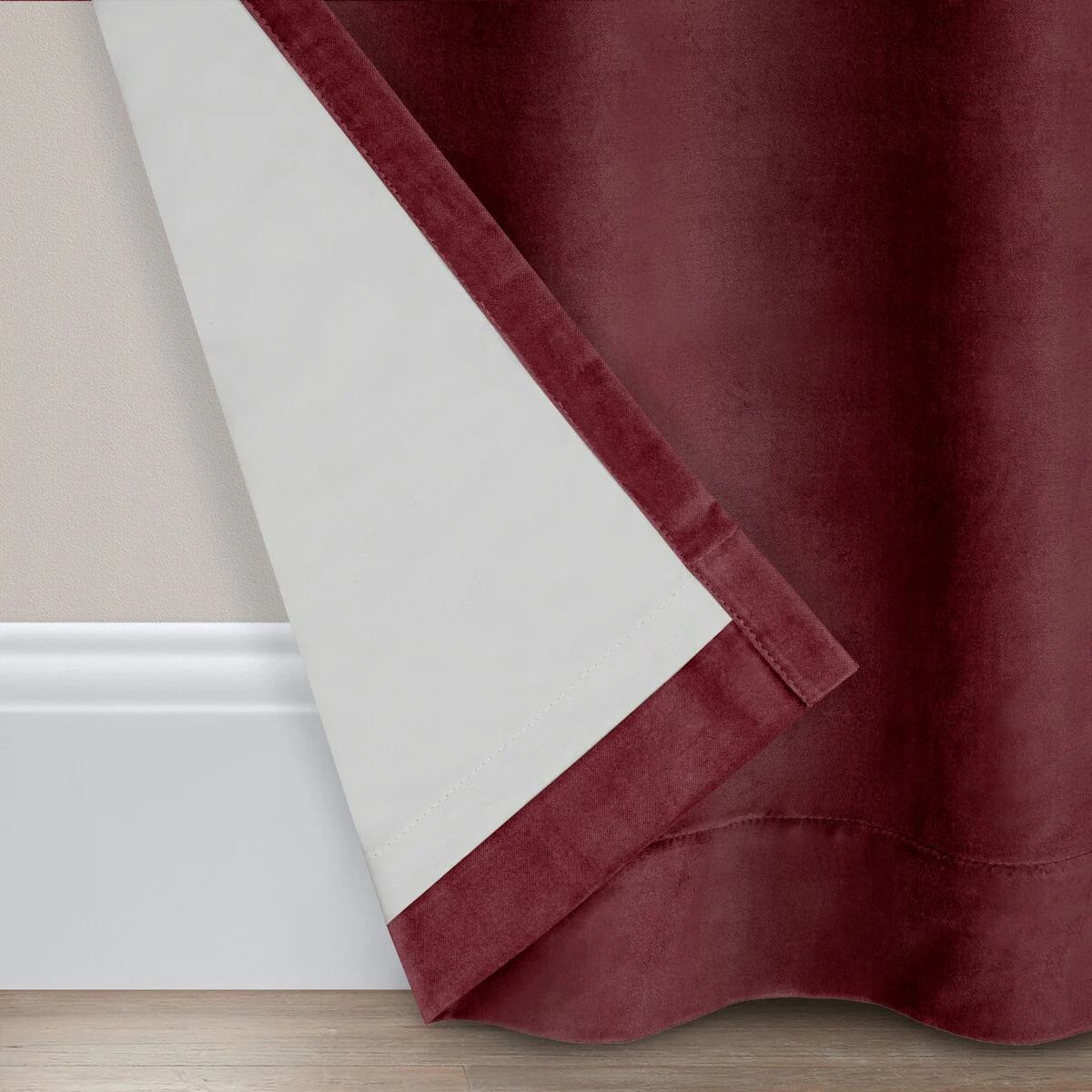 Luxury Cotton Velvet 100% Blackout Grommet Curtain Window Panel