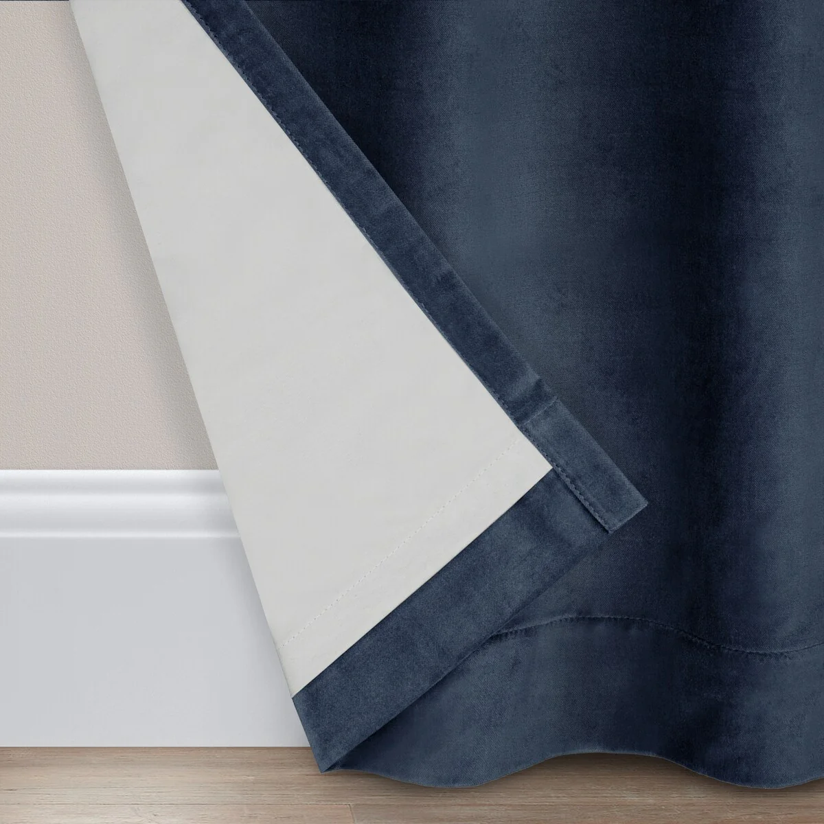 Luxury Cotton Velvet 100% Blackout Grommet Curtain Window Panel