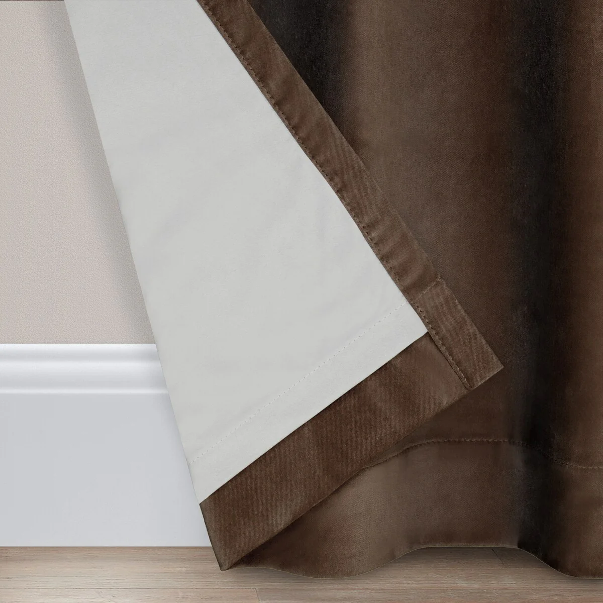 Luxury Cotton Velvet 100% Blackout Grommet Curtain Window Panel