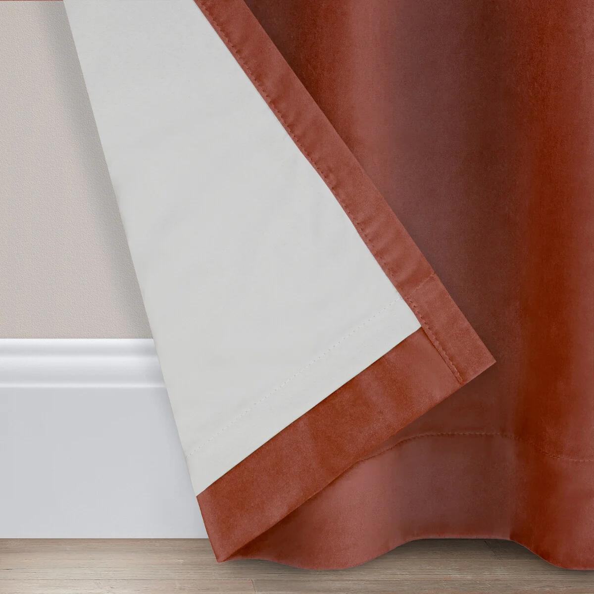 Luxury Cotton Velvet 100% Blackout Grommet Curtain Window Panel