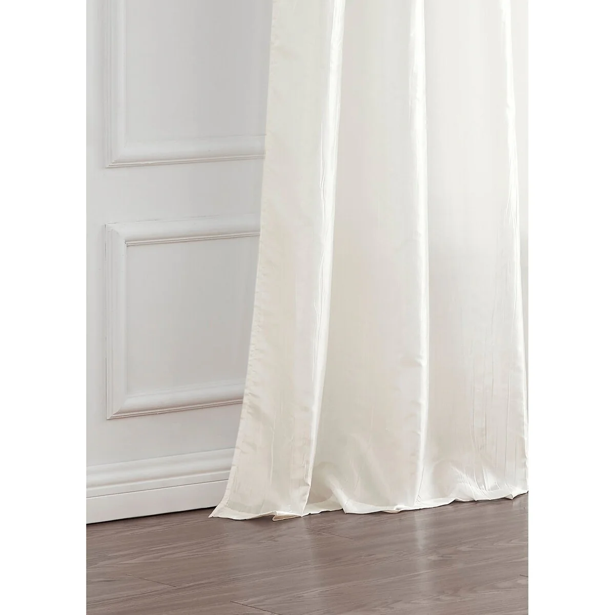 Crushed Silk Light Filtering Grommet Single Panel Extra Wide Curtains