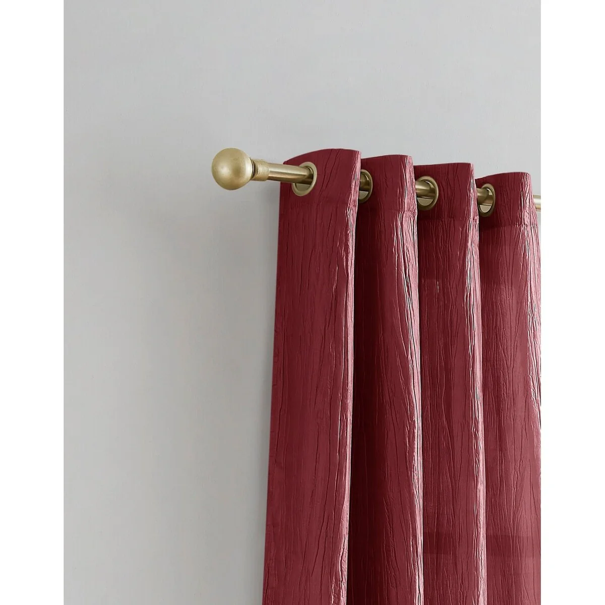 Crushed Silk Light Filtering Grommet Single Panel Extra Wide Curtains