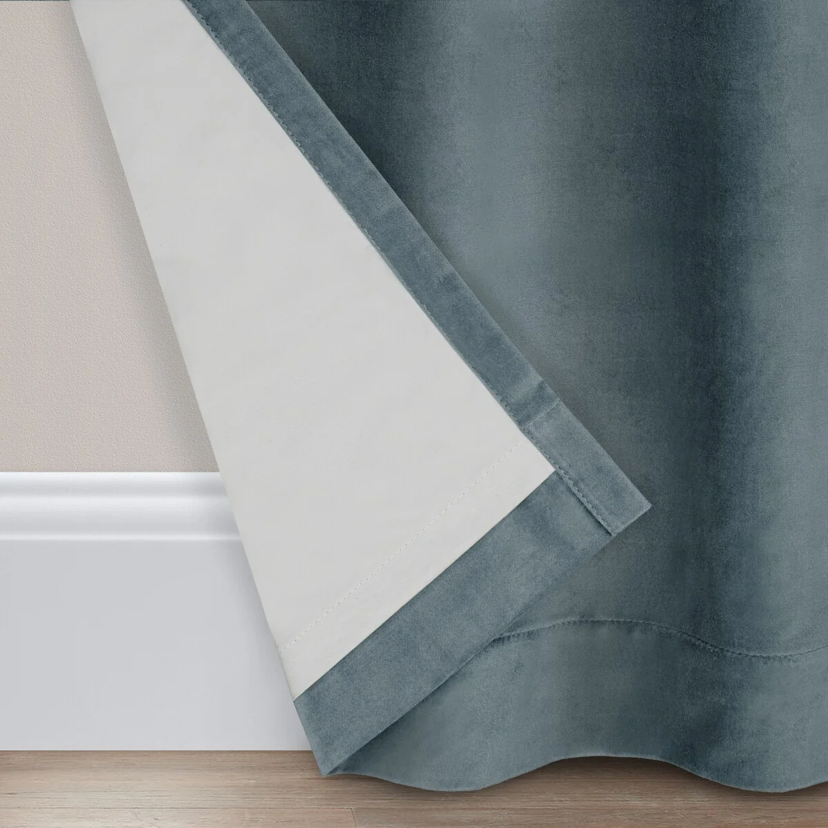 Luxury Cotton Velvet 100% Blackout Grommet Curtain Window Panel