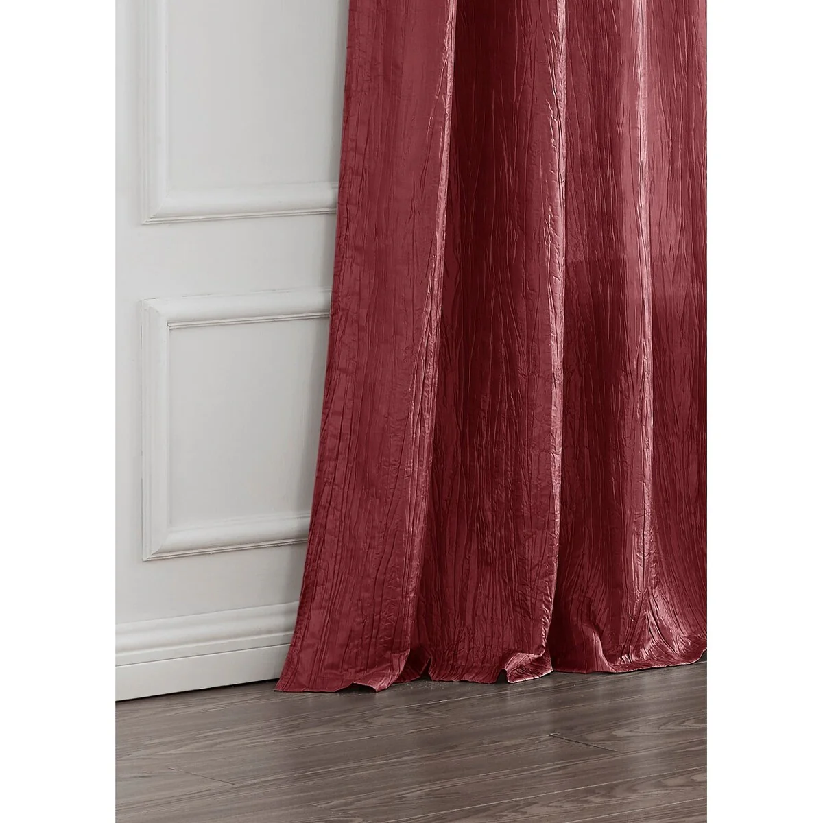 Crushed Silk Light Filtering Grommet Single Panel Extra Wide Curtains