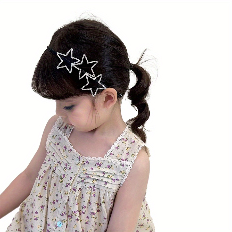 Children's Starry Rhinestone Headband ?1pc Luxurious Hollowed-Out Five-Point Star Hairband, Iron Material, for Girls Ages 3-14 ?Fashionable Y2K Hair Accessory for Securing Hair